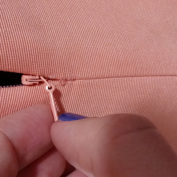 💎Talbots💎 - Peach Oversized Pearl Button Neck Sleeveless Sheath Dress - Picture 6 of 13